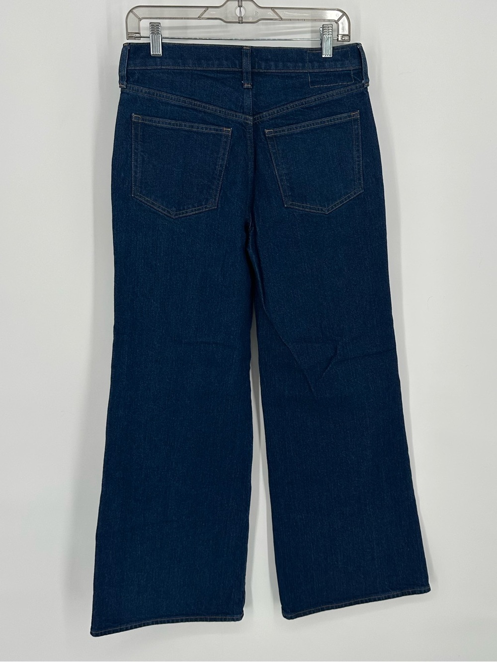 J. Crew Denim Trouser Wide Leg Jean Size 27 Rinse Wash High Ride Semi-Stretch - Picture 7 of 12